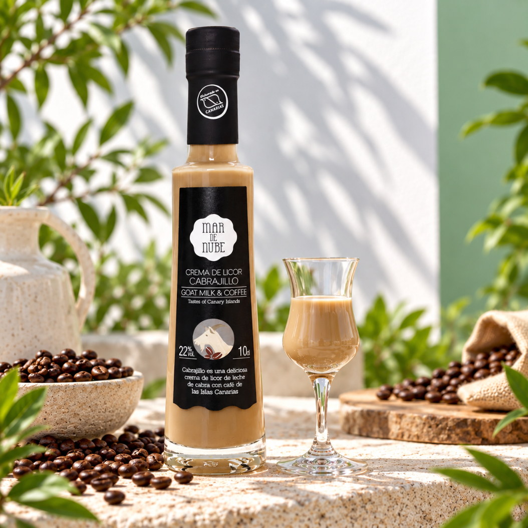 Cabrajillo, crema de licor de leche de cabra y café